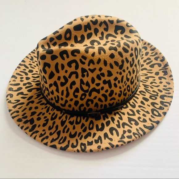 Accessories - Cheetah Print Wide Brim Hat